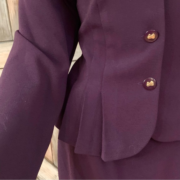 Danny & Nicole Dark Purple Skirt Suit Size 14 - Picture 10 of 16